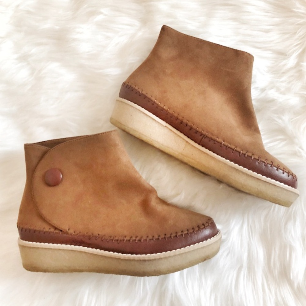 Stella McCartney Side Button Moccasin Ankle Boot